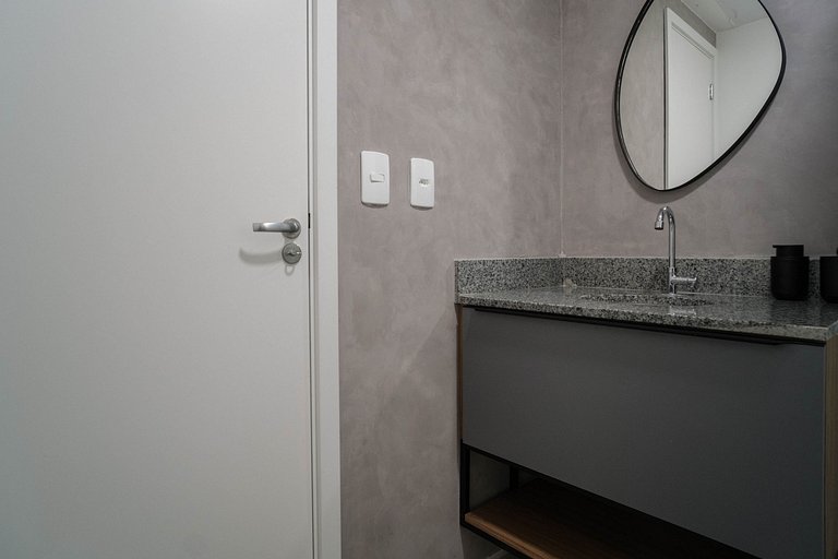 Studio Moderno para Alugar em Pinheiros - 3 Pessoas, Varanda