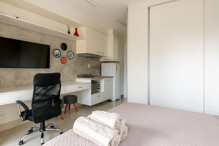 Studio com WI-FI de alta velocidade em Moema