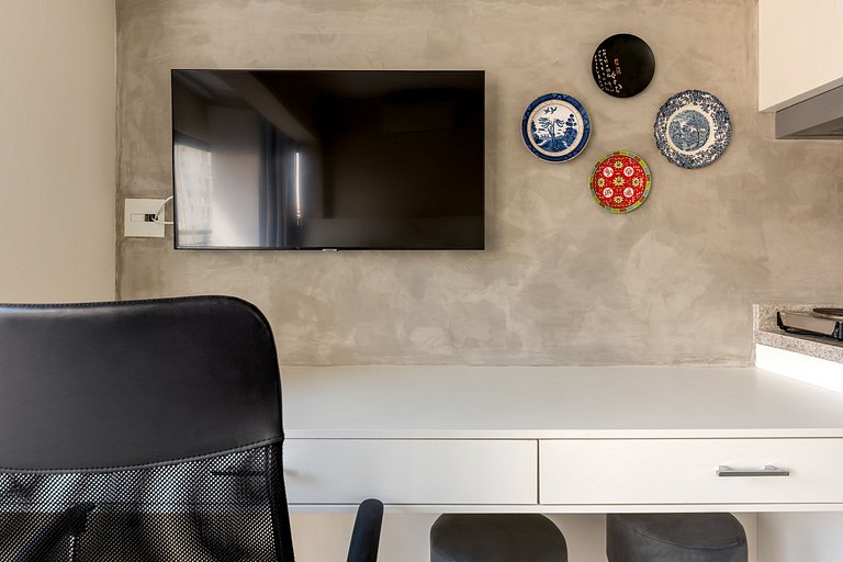 Studio com WI-FI de alta velocidade em Moema