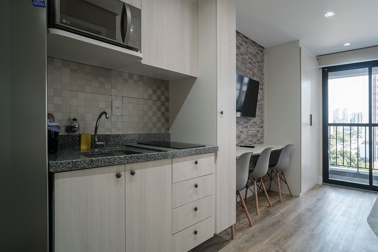 Studio para Alugar em Pinheiros - 3 Pessoas, Piscina e Sauna