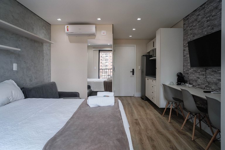 Studio para Alugar em Pinheiros - 3 Pessoas, Piscina e Sauna