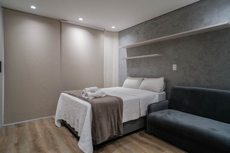 Studio para Alugar em Pinheiros - 3 Pessoas, Piscina e Sauna