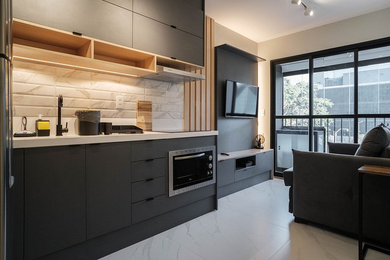 Lindo apto em Pinheiros com cozinha completa, WIFI