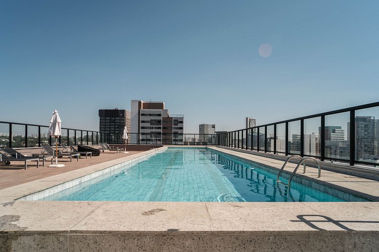Apto para Alugar em Pinheiros - 2 Pessoas, piscina e Metrô