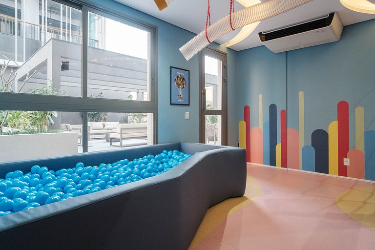 Apto em Pinheiros c/ Piscina, Coworking e Metrô