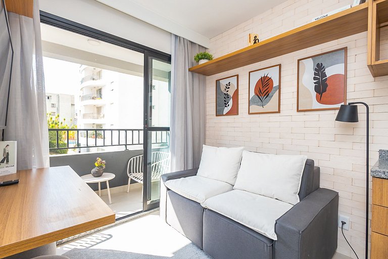 Apartamento para Alugar em Pinheiros - 2 Pessoas, Varanda