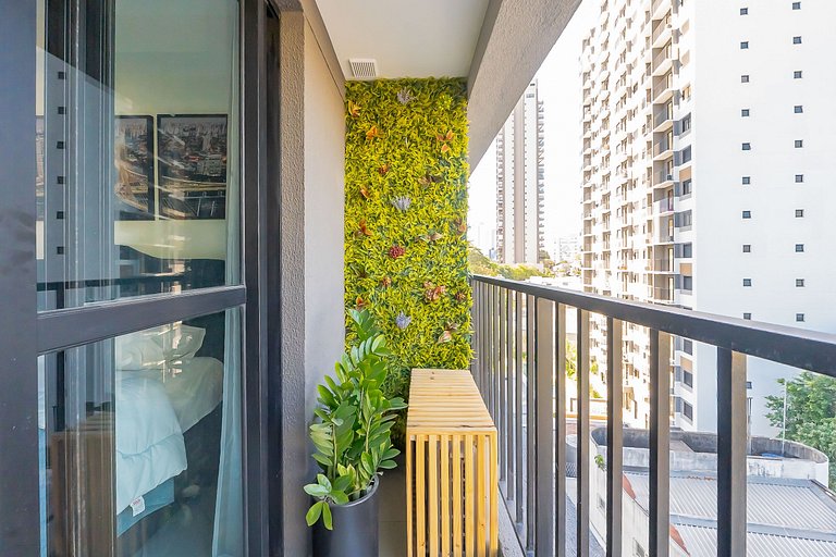 Studio para Alugar em Pinheiros - 3 Pessoas, Metrô e Rooftop