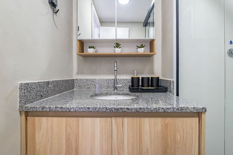 Studio para Alugar em Pinheiros - 3 Pessoas, Metrô e Rooftop