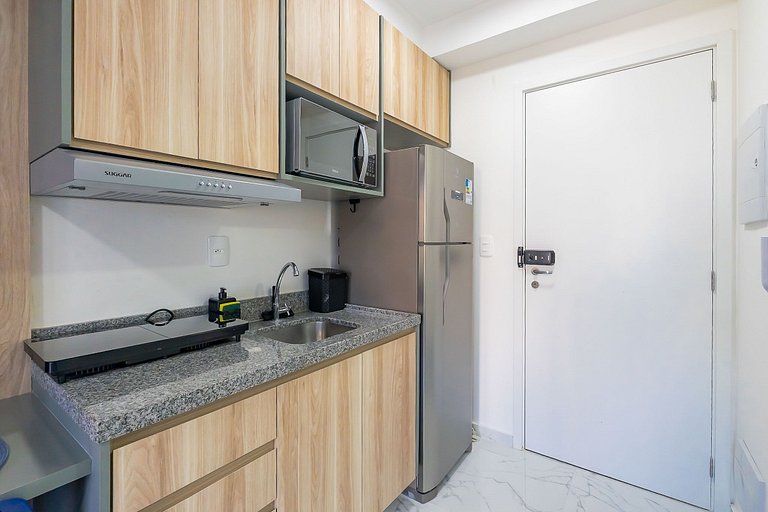 Studio para Alugar em Pinheiros - 3 Pessoas, Metrô e Rooftop