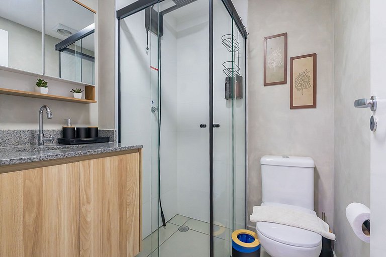 Studio para Alugar em Pinheiros - 3 Pessoas, Metrô e Rooftop