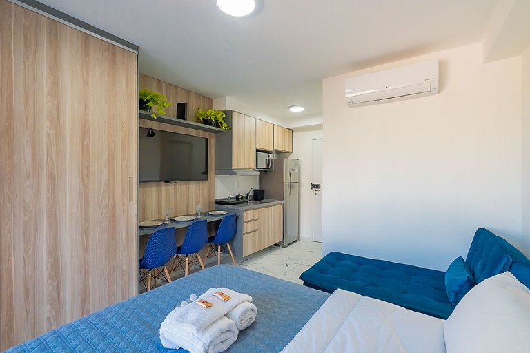 Studio para Alugar em Pinheiros - 3 Pessoas, Metrô e Rooftop