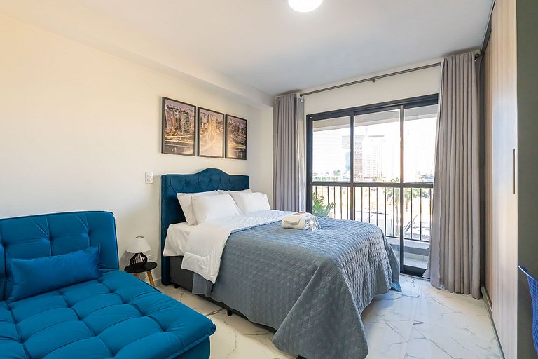 Studio para Alugar em Pinheiros - 3 Pessoas, Metrô e Rooftop