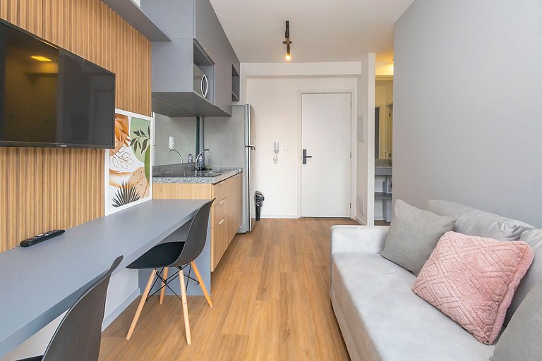 Apto elegante em Pinheiros com portaria 24h
