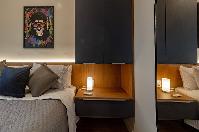 Studio em Pinheiros c/ Self Check-in e Vista da Cidade