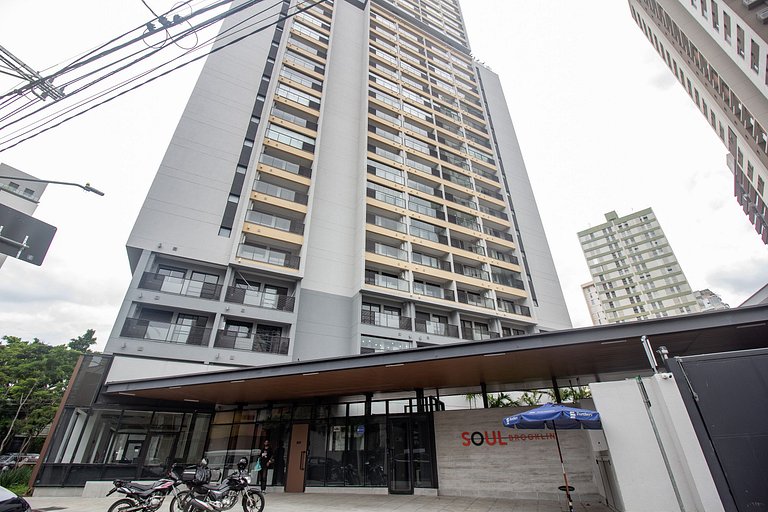 Apto completo com vista incrível próximo ao metrô