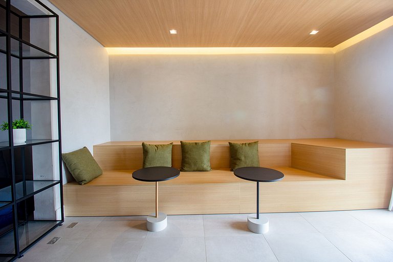 Apto completo com vista incrível próximo ao metrô