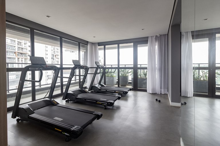 Apto completo com vista incrível próximo ao metrô