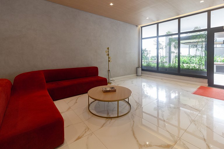 Apto completo com vista incrível próximo ao metrô