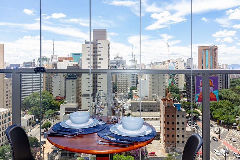 Apto elegante próximo da Paulista e c/ linda vista