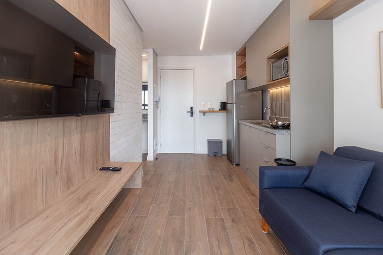 Apto Elegante em Pinheiros c/ Varanda e Coworking
