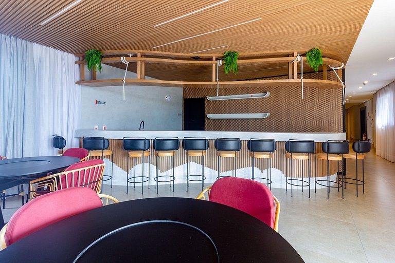 Studio Brooklin SP com  Vaga, Piscina e Academia