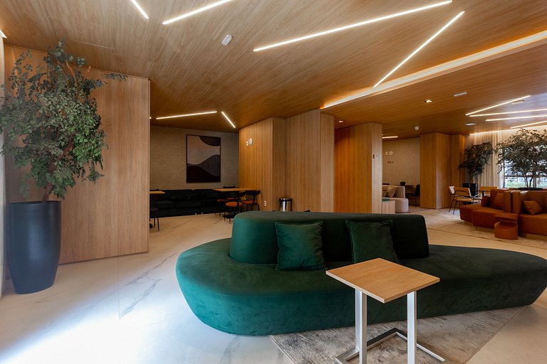 Studio Brooklin SP com  Vaga, Piscina e Academia