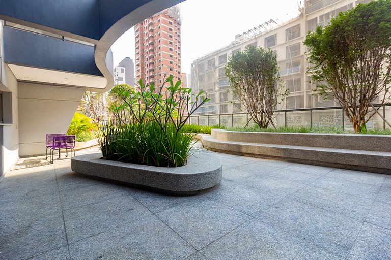 Studio Brooklin SP com  Vaga, Piscina e Academia