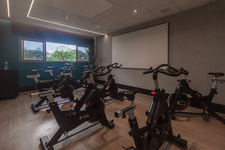 Studio Brooklin SP com  Vaga, Piscina e Academia