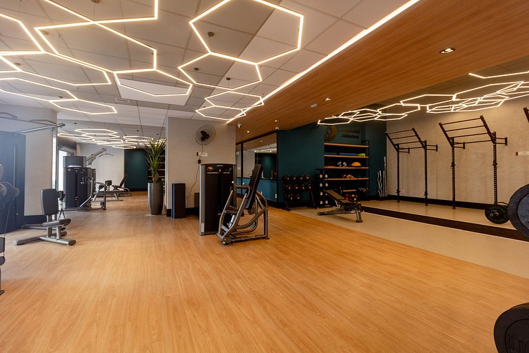 Studio Brooklin SP com  Vaga, Piscina e Academia