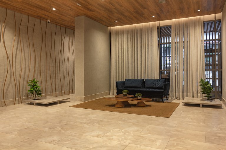 Studio Brooklin SP com  Vaga, Piscina e Academia
