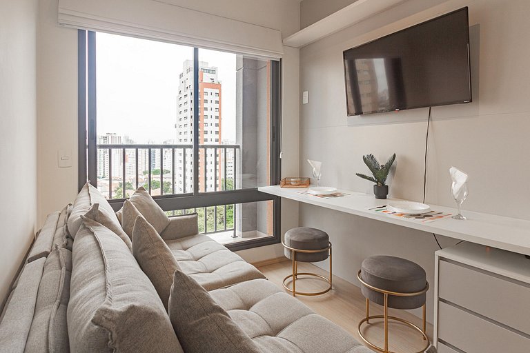 Sinta-se em casa: Apt charmoso e completo c/ WI-FI