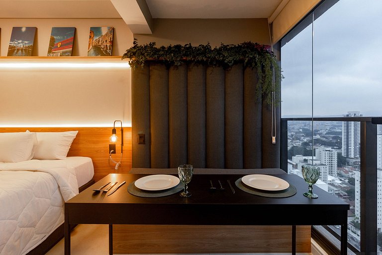 Studio para 3 em Perdizes com Rooftop e Coworking