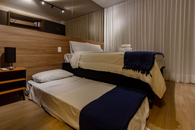 Lindo apto c/ cama queen confortável em Moema