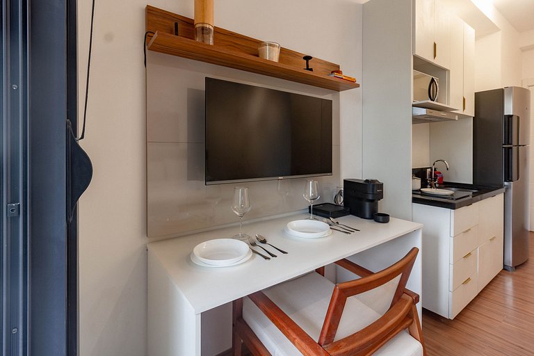 Encanto e conforto: Apt completo c/ WI-FI