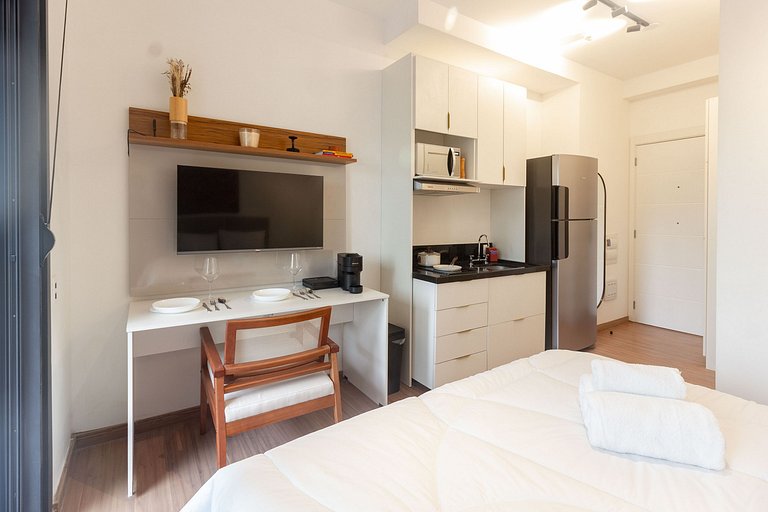 Encanto e conforto: Apt completo c/ WI-FI