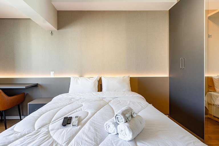 Apt superior c/ cama queen e WI-FI em Moema