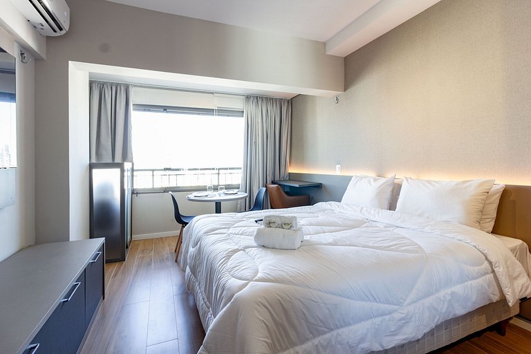 Apt superior c/ cama queen e WI-FI em Moema