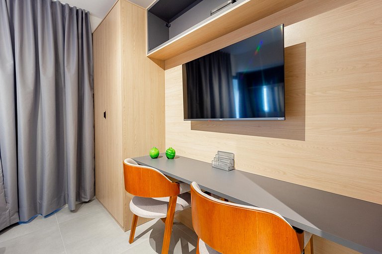 Apto completo c/ cama queen próximo da Paulista