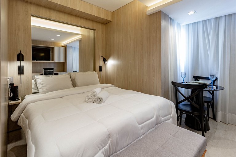 Charme e encanto: Apt confortável c/ self check-in