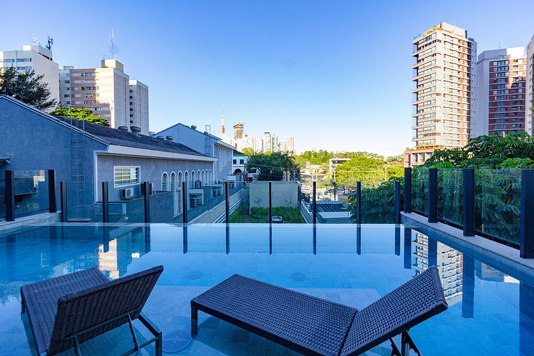 Conforto e elegância: Ap c/ cama queen em Perdizes
