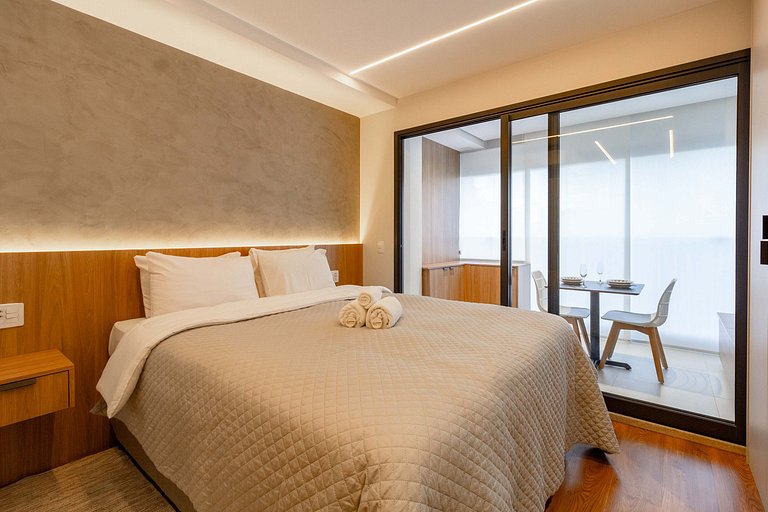 Conforto e elegância: Ap c/ cama queen em Perdizes