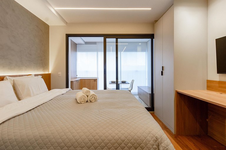Conforto e elegância: Ap c/ cama queen em Perdizes