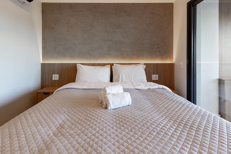 Conforto e elegância: Ap c/ cama queen em Perdizes