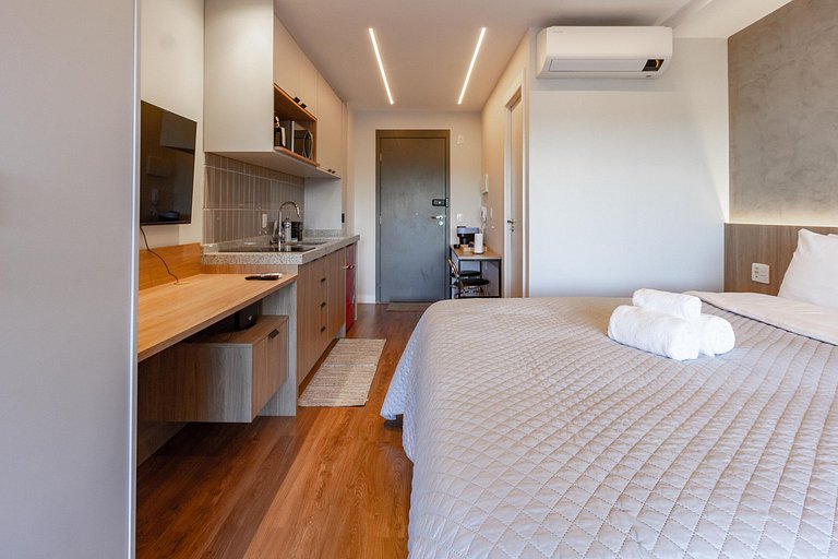Conforto e elegância: Ap c/ cama queen em Perdizes