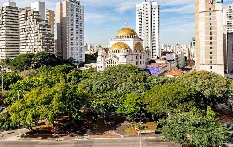 O encanto da Paulista: Apto confortável c/ varanda