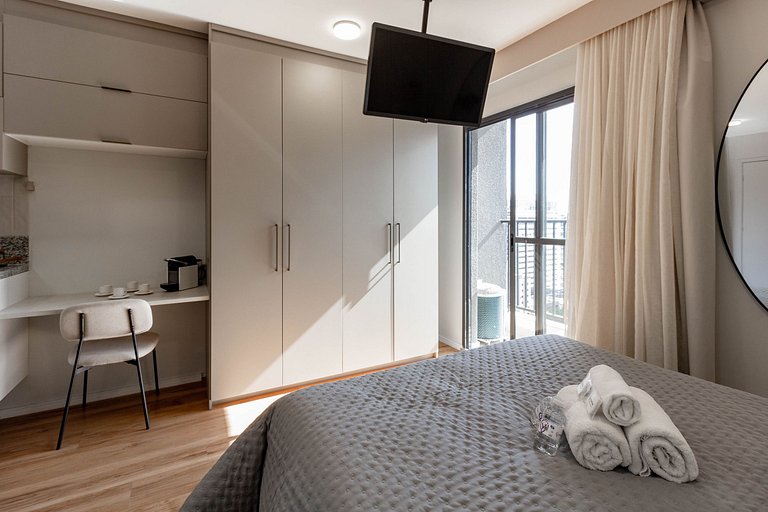 Aconchego e conforto: Apt c/ varanda em Pinheiros