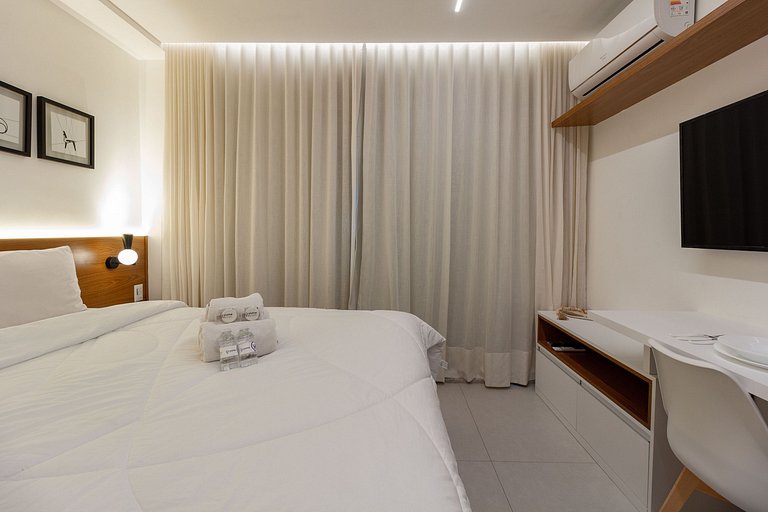 O encantador de Moema: Apto completo c/ cama queen