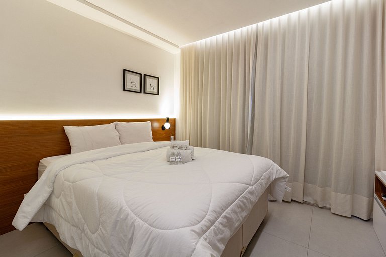 O encantador de Moema: Apto completo c/ cama queen
