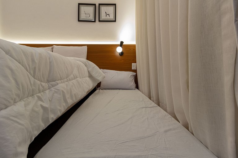 O encantador de Moema: Apto completo c/ cama queen