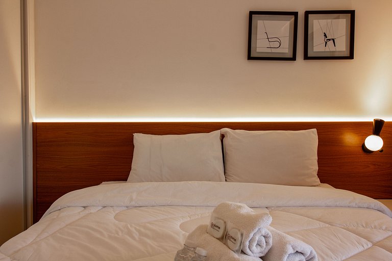 O encantador de Moema: Apto completo c/ cama queen